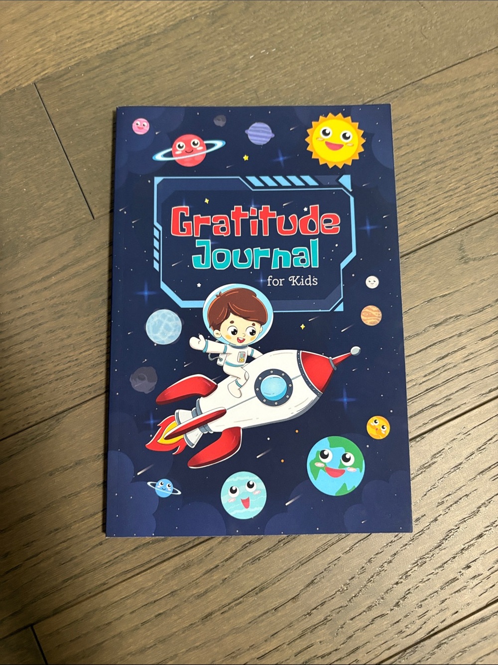 Gratitude Journal for Kids - Navy Blue Space Design